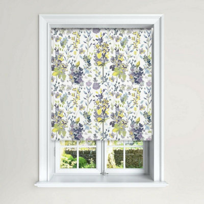 Lister Cartwright Olivia Bard Floral Blackout Roller Blind Easy Fit Child Safety Included (Kew Olive, 60 Cm Width X 140 Cm Drop) - image 1