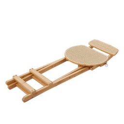 Living And Home Bamboo Folding Bar Stool Counter Height Dining Chair With Backrest And Footrest - thumbnail 5