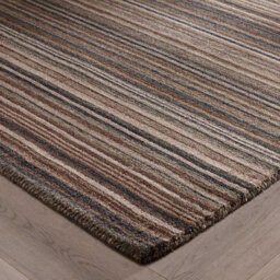 Handmade Modern Easy To Clean Striped Natural Wool Rug For Living Room & Bedroom-80Cm X 150Cm - thumbnail 2