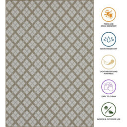 Homeart Outdoor Rugs Easy Cleaning Area Rugs For Balcony,garden,picnic,uv Weather Resistant  Beige Cream, 200 X 290 Cm - thumbnail 6