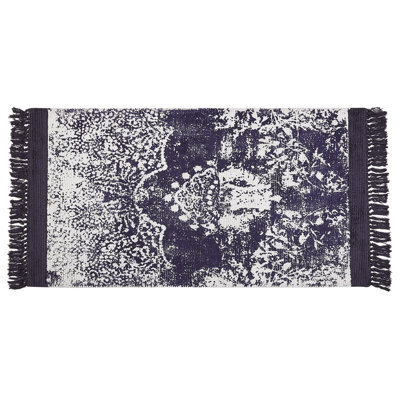 Beliani Rug Akarsu Violet 80 X 150 Cm Viscose - image 1