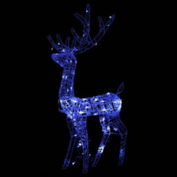 Berkfield Colourful Acrylic Reindeer Christmas Decorations 2 Pcs 120 Cm Blue - thumbnail 7