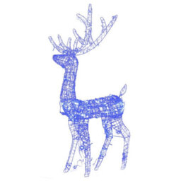 Berkfield Colourful Acrylic Reindeer Christmas Decorations 2 Pcs 120 Cm Blue - thumbnail 3