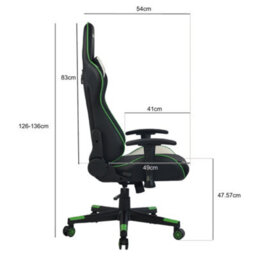 Rg-Max Gaming Office Chair With High Back, Padded Armrests & Adjustable Height - Green - thumbnail 6