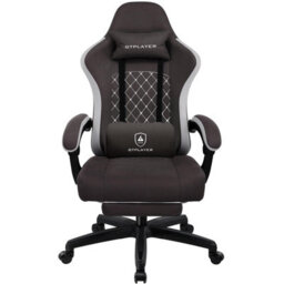 Gtplayer Fabric Gaming Chair With Footrest, Computer Chairs For Adults With Pocket Spring Cushion Ergonomic For Home Office, Brown