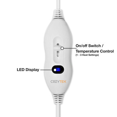 Cozytek King Polyester Electric Blanket Replacement Controller