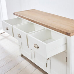 The Furniture Market Cheshire White Painted Large 3 Drawer 3 Door Sideboard - thumbnail 6