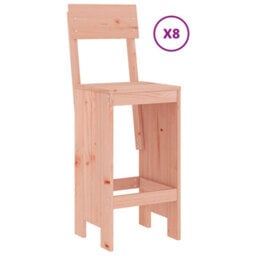 Berkfield 9 Piece Garden Bar Set Solid Wood Douglas - thumbnail 3