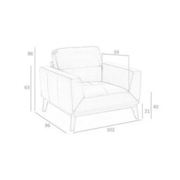 Angel Cerda Elegant Brown Leather Armchair With Walnut Legs - thumbnail 7