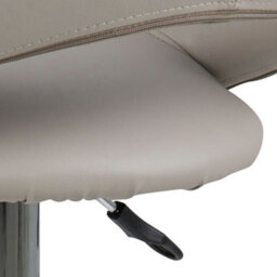 Furniture To Go Plump Light Grey Swivel Bar Stool With Open Back - thumbnail 6