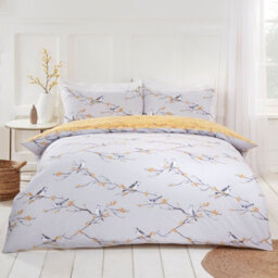 Ohs Blossom Bird Duvet Cover With Pillowcase Bedding, Duck Egg - King - thumbnail 4
