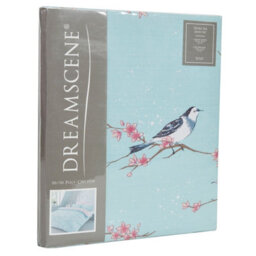Ohs Blossom Bird Duvet Cover With Pillowcase Bedding, Duck Egg - King - thumbnail 3