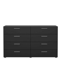 Wyld Haus Daejeon Black Wide Wooden Chest Of 8 Drawers - thumbnail 8