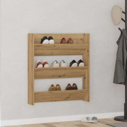 Vidaxl Wall Shoe Cabinet Artisan Oak 80X18X90 Cm Engineered Wood - thumbnail 1