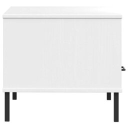 Walplus Coffee Table With Metal Legs White 85X50X45Cm Solid Wood Oslo - thumbnail 6