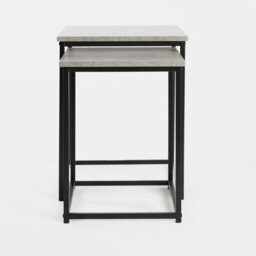 Ohs Manhattan Set Of 2 Square Nest Of Tables Modern End Side Coffee Table - Grey - thumbnail 5