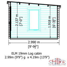 Shire Summerhouse, Elm 10X14 19mm Log Cabin - thumbnail 9