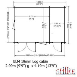 Shire Summerhouse, Elm 10X14 19mm Log Cabin - thumbnail 7