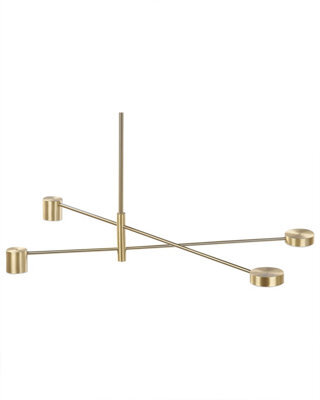 Wyld And Coco Novalux Four Light Pendant Lamp, Gold Metal Frame, Minimalist Modern Ceiling Light - image 1