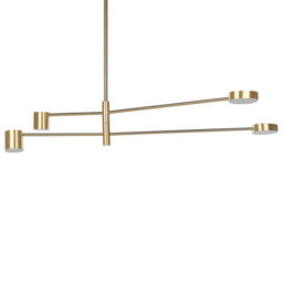 Wyld And Coco Novalux Four Light Pendant Lamp, Gold Metal Frame, Minimalist Modern Ceiling Light - thumbnail 5