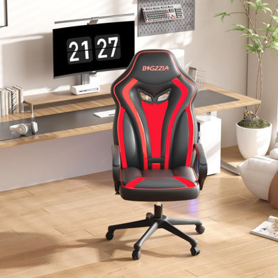 Onemill Gaming Chair With Led Lights,ergonomic Racing Style Recliner With Lumbar Support, Footrest - image 1