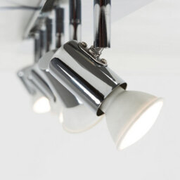 Valuelights Consul Silver Ceiling Bar Spotlight Includes 6 X Led Cool White 6500K Bulbs - thumbnail 3