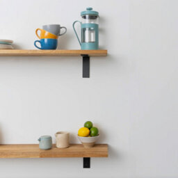 domli Solid Wood Oak Wall Shelf & Brackets - 1500mm X 150mm X 18mm - Wooden Wall Mounted Shelf - Home Furniture Decorative Shelving - thumbnail 4