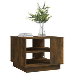 Berkfield Coffee Table Smoked Oak 55X55X43 Cm Engineered Wood - thumbnail 4