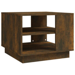 Berkfield Coffee Table Smoked Oak 55X55X43 Cm Engineered Wood - thumbnail 2