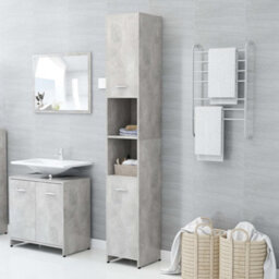 Vidaxl Bathroom Cabinet Concrete Grey 30X30X183.5 Cm Engineered Wood Bathroom Cabinets