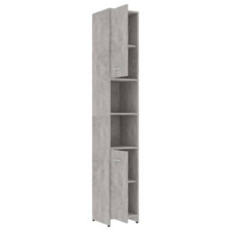 Vidaxl Bathroom Cabinet Concrete Grey 30X30X183.5 Cm Engineered Wood Bathroom Cabinets - thumbnail 5