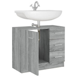 Vidaxl Sink Cabinet Grey Sonoma 63X30X54 Cm Engineered Wood Sink Cabinets - thumbnail 7