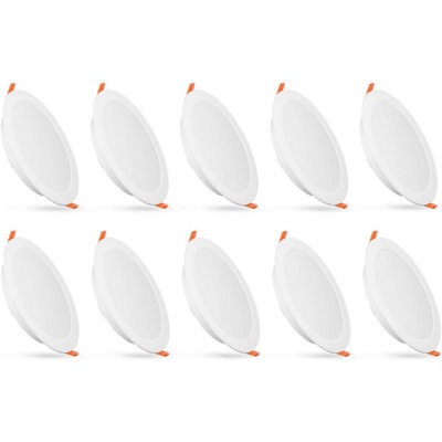 Paul Russells 12W Led Bathroom Ceiling Spotlights, 3 Cct 1200Lm, Non-Dimmable, 10 Pack - image 1