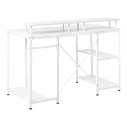 Wyld And Coco Astra Studio White Desk With Mdf Tabletop And Three Side Shelves, 120 X 60 Cm - thumbnail 5