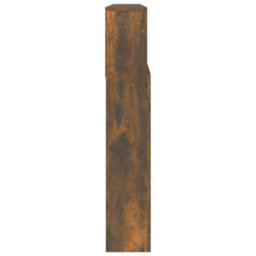 Berkfield Headboard Cabinet Smoked Oak 220X19X103.5 Cm - thumbnail 4
