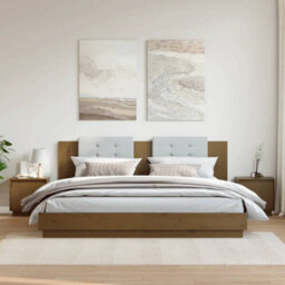 Berkfield Modern Bedside Cabinets 2 Pcs Honey Brown 40X30X40 Cm Solid Wood Pine - thumbnail 2
