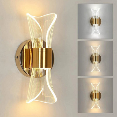 Modern Led Wall Lamp 12W Dimmable Wall Lights Gold Scones Living Room Bedroom