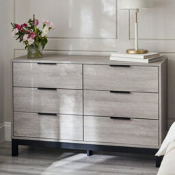Oakham Premium Kora 6 Drawer Wide Chest - Grey Oak - thumbnail 3