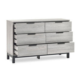 Oakham Premium Kora 6 Drawer Wide Chest - Grey Oak - thumbnail 2