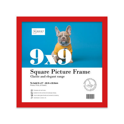 9X9 Red Picture Frame (22.9 X 22.9Cm) Poster, Photo, Artwork, Gallery Wall Or Print - image 1