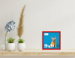 9X9 Red Picture Frame (22.9 X 22.9Cm) Poster, Photo, Artwork, Gallery Wall Or Print - thumbnail 2