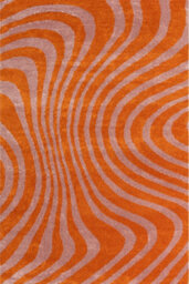 The Rugs Joli Orange And Pink Striped Rug Soft Dense Pile Easy To Clean And Pet Friendly For Living Rooms And Bedrooms - thumbnail 2