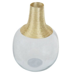 Orsina Glynn Glass And Gold Large Vase - thumbnail 2