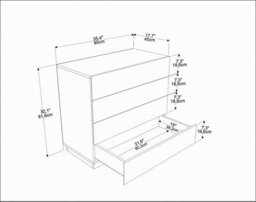 Decorotika Lines Chest Of Drawer Sapphire Oak - thumbnail 4