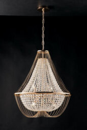 Luminosa Lighting Luminosa Vienna Crystal K9 Chandelier, 60Cm Diameter, Gold, E14