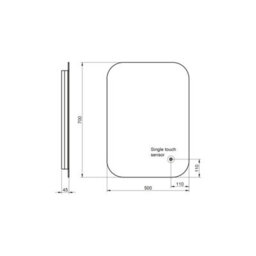 UK Homeliving Uk Home Living Avalon - Price Reduced -Led Mirror W/demister Pad & Shaver Socket 500X700mm - thumbnail 5