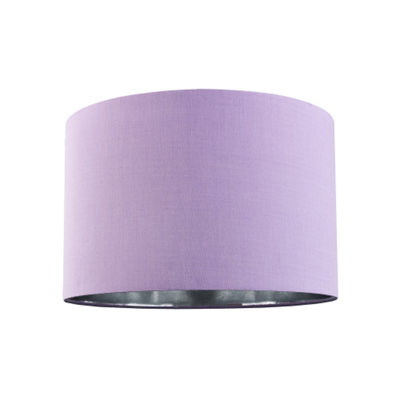 Happy Homewares Contemporary Lilac Cotton 10 Table/pendant Lampshade With Shiny Silver Inner - image 1