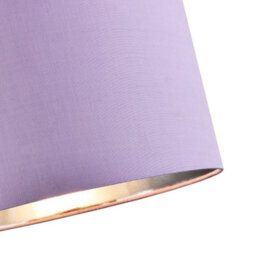 Happy Homewares Contemporary Lilac Cotton 10 Table/pendant Lampshade With Shiny Silver Inner - thumbnail 5