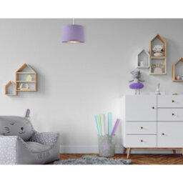 Happy Homewares Contemporary Lilac Cotton 10 Table/pendant Lampshade With Shiny Silver Inner - thumbnail 6