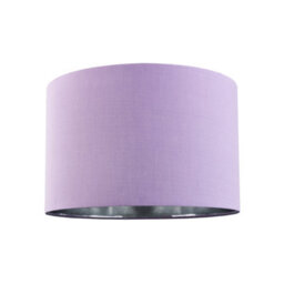 Happy Homewares Contemporary Lilac Cotton 10 Table/pendant Lampshade With Shiny Silver Inner